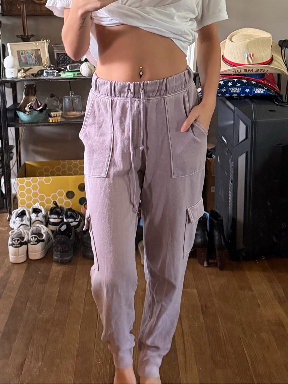 PINK Victoria's Secret Lilac Cargo Joggers